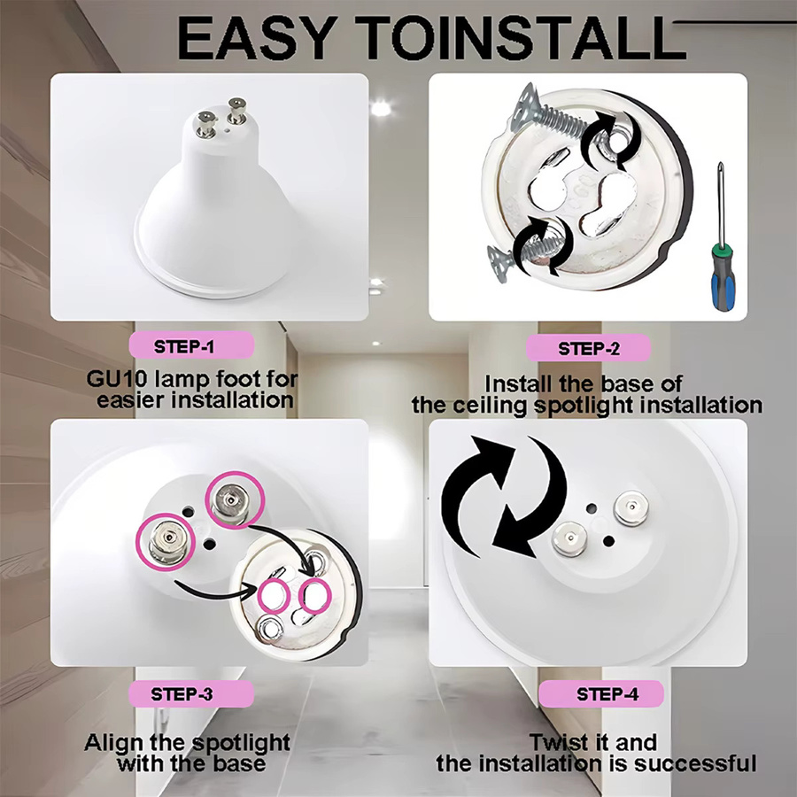 Aoyuansea Smart LED-Lampe GU10 5W mit RGB und Weiß, dimmbar via WIFI Zigbee Bluetooth, kompatibel mit Alexa und Google Home - Bild 5