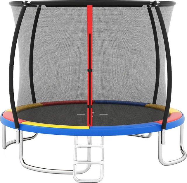 Costway Trampolin Outdoor Ø305 cm mit Metallrahmen für Kinder Bunt - Bild 1