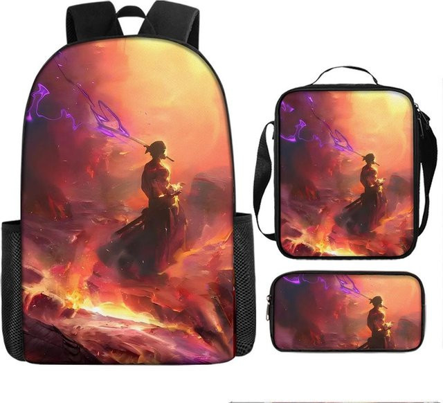 One Piece Schultaschen-Set Luffica Seefahrer-König in Multicolour für Schüler - Bild 1