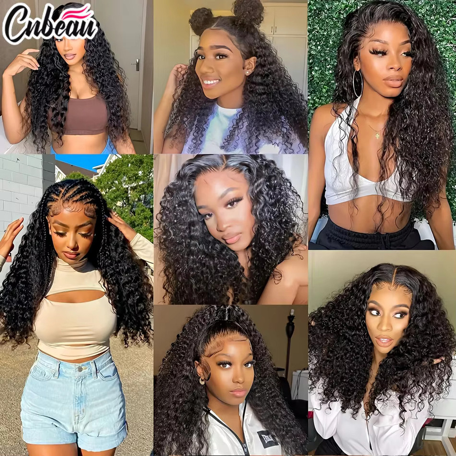 CNBEAU Perücke, 36 Zoll, Full Lace, Echthaar, Deep Curly, Glueless - Bild 5
