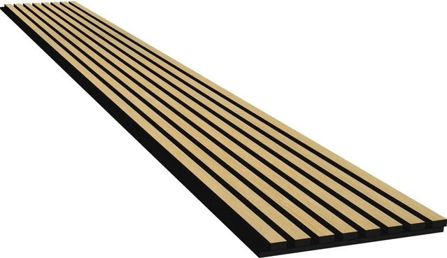 Swiss Aqua Technologies Akustikpaneel aus MDF-Lamellen in Eiche Hell Beige, B: 32 cm, H: 260 cm - Bild 1