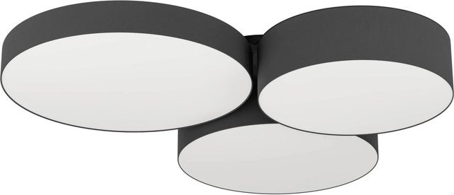 Eglo LED-Deckenleuchte Barbano-Z RGB/CCT in Schwarz-Weiß, dimmbar mit Fernbedienung und Timer, B: 62,2 cm, T: 58 cm - Bild 1