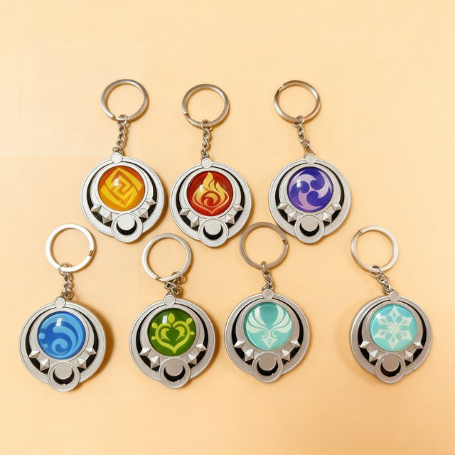 Genshin Impact Luminous Visions Anhänger, Edelstahl, Silber, Unisex - Bild 1