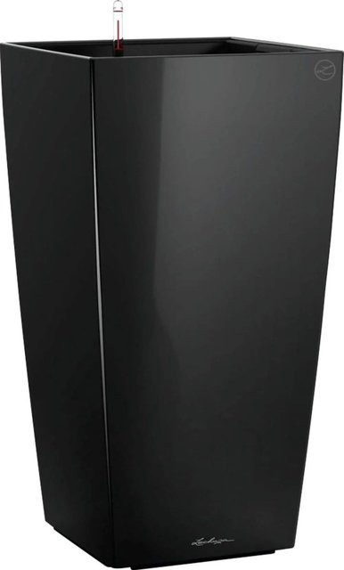 Lechuza Cubico Premium Säulengefäß Schwarz hochglanz B/T/H: 50 x 50 x 50 cm - Bild 1