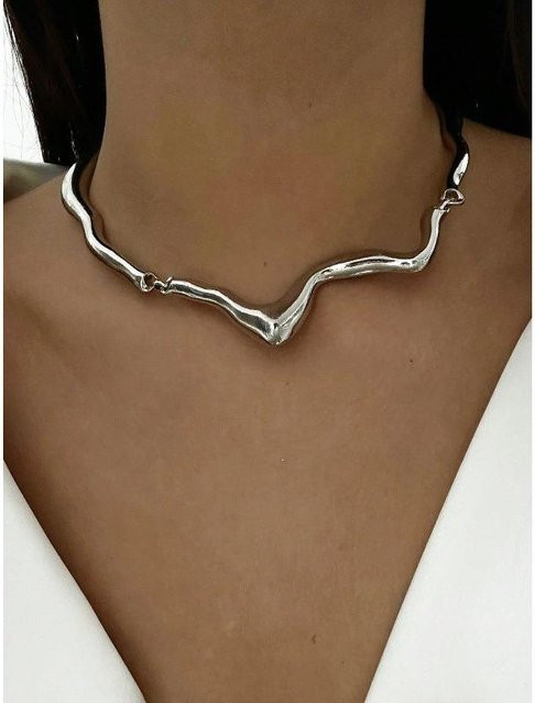 Choker-Halskette, silber, Damen - Bild 1