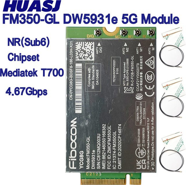 Intel FM350-GL DW5931e 5G M.2 Modul für Dell Latitude 7440 5531 9330 3571 Laptops - Bild 1