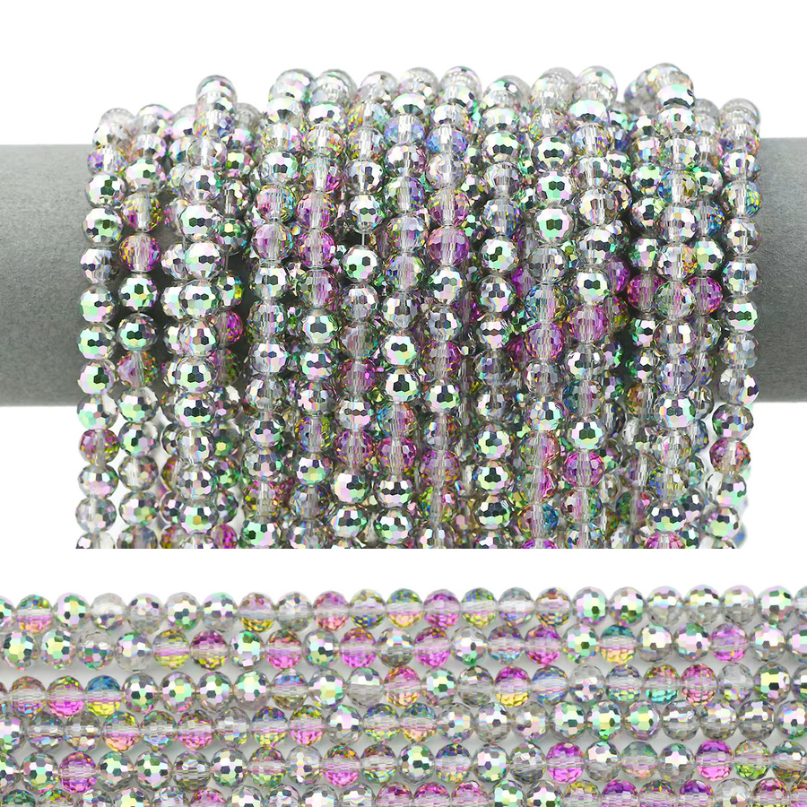 WLYeeS Perlen, rosegrün, facettiert, 8 mm, österreichischer Kristall, 65 Stück - Bild 2