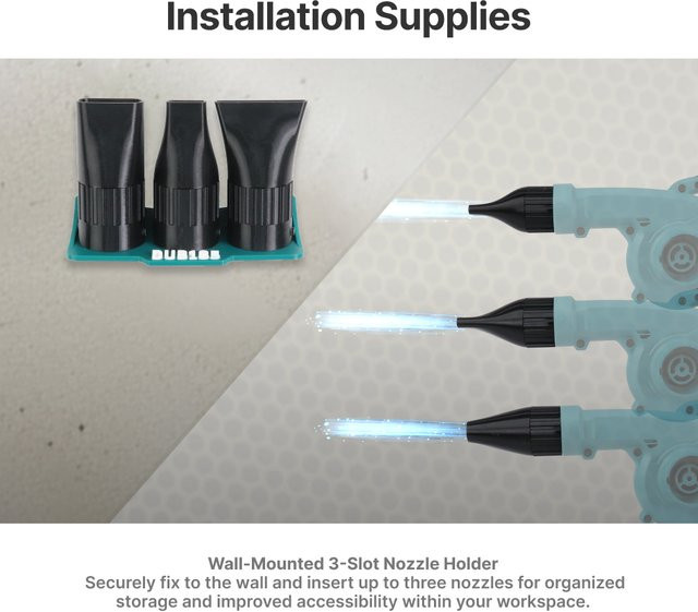 Makita Zubehör Set für DUB185 Gebläse mit breiter Flachdüse und Wandhalterung - Bild 1