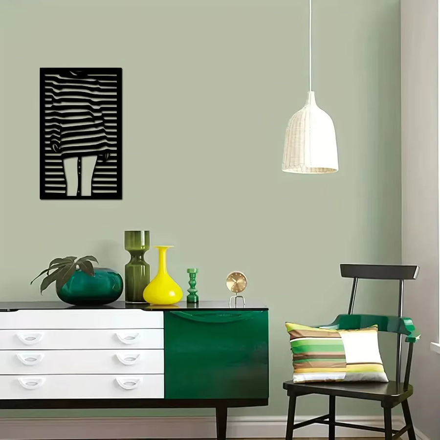 Minimalistische Metall-Wandkunst CIFBUY mit weiblichen Silhouetten in Schwarz - Bild 4