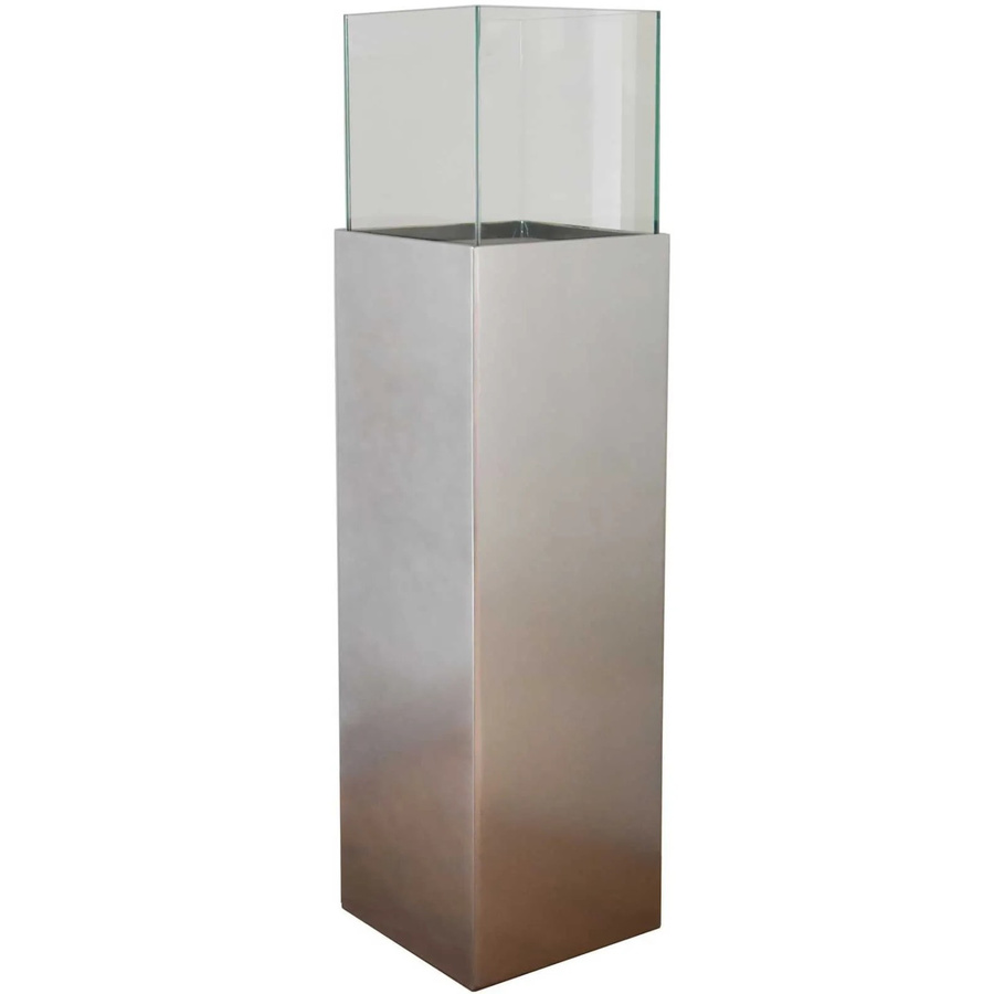 Vivanno Windlichtsäule Candela in Silbermetallic, B/T/H: 25 x 25 x 100 cm - Bild 2