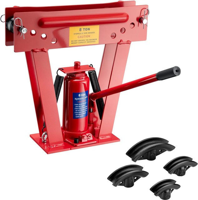 Wiltec Hydraulische Rohrbiegemaschine 8T in Rot - Bild 1