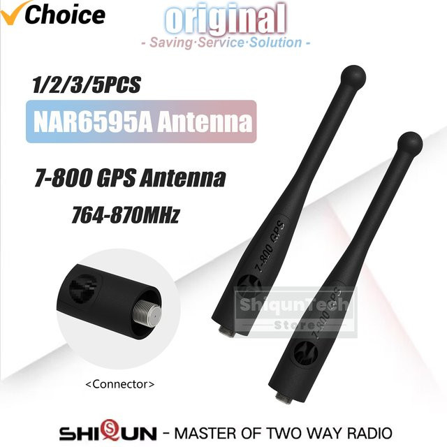RONGYIN Stubby-Antenne NAR6595A mit GPS für APX MTX8250 und APX6000 Funkgeräte, Schwarz, 764-870MHz - Bild 1
