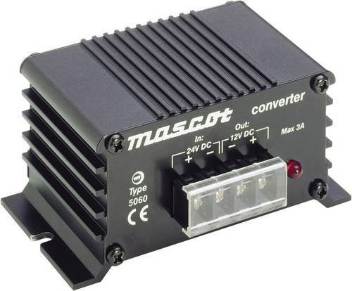 Mascot Battery 5060 DC/DC-Wandler 24 V/DC auf 12 V/DC, 3A, 41W, Schwarz - Bild 1