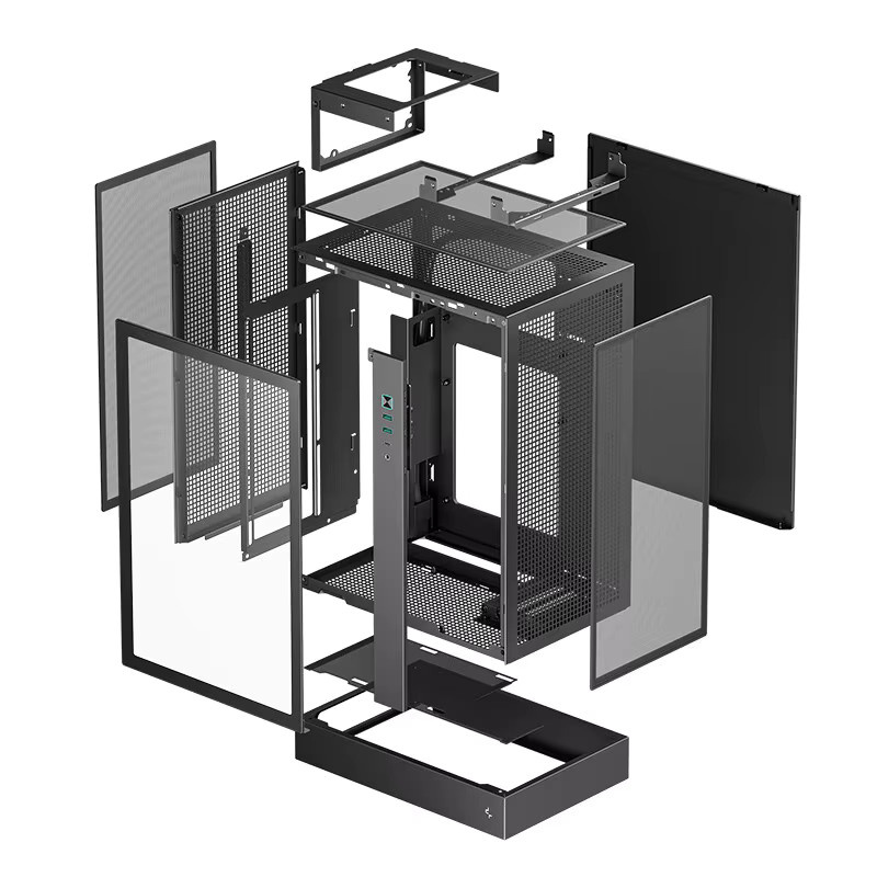 Deepcool CH170 Plus MATX Computergehäuse in Schwarz mit USB-C-Schnittstelle und Unterstützung für 240mm Wasserkühlung - Bild 3
