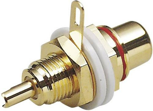 BKL Electronic Cinch-Steckverbinder Buchse zum Einbau, Polzahl: 2, Schwarz und Gold - Bild 1
