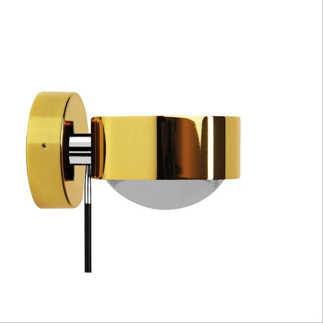 Top Light Puk Mini Wandleuchte in Gold/Chrom mit mattem Glas - Bild 1