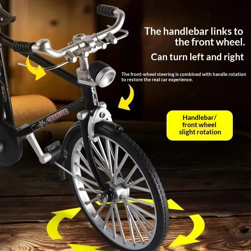 Handgefertigtes DIY-Fahrradmodell-Set, Retro-Ästhetik, 28-Zoll-Rahmen - Bild 6