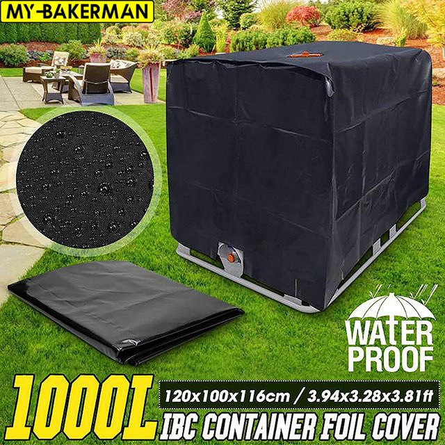 Wasserdichte IBC-Tankabdeckung für den Außenbereich und Garten, Sonnenschutz und Staubschutz für 1000 Liter IBC-Regenwasserbehälter und Tonnenfässer - Bild 1