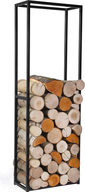 Kaminholzregal Cornel von Intergard aus Stahl, Schwarz, B/T/H: 150 x 50 x 20 cm - Bild 1