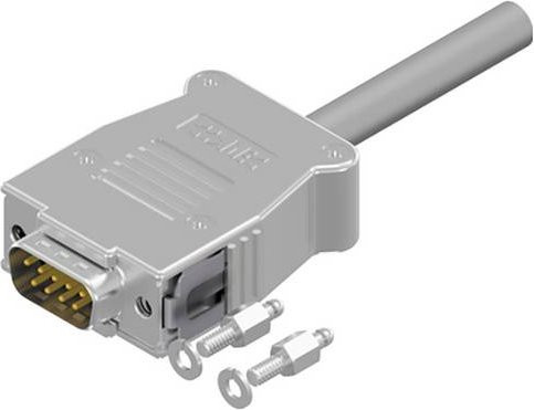Conec SnapLock Anschlusskabel mit Stecker und offenen Kabelenden, Farbe: Silber, Länge: 1,8 m - Bild 1