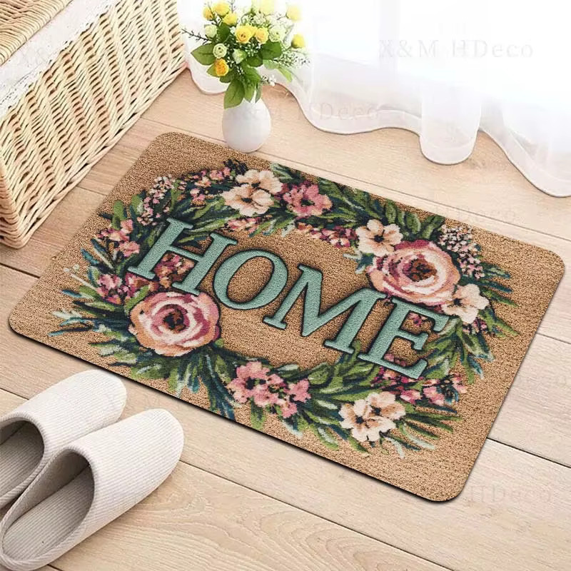 VIKAMA HOME Sweet Home Eingangsmatte aus Kokosfaser, rutschfest und wasserabsorbierend, B/T: 60 x 40 cm, Mehrfarbig - Bild 2