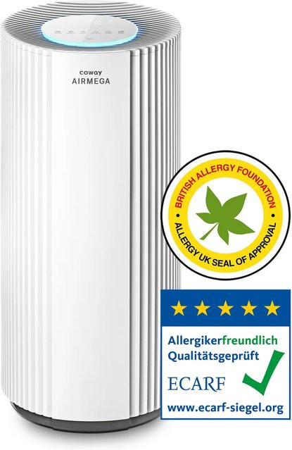 Coway Airmega 450 Luftreiniger in Weiß mit HEPA-Filter, Aktivkohlefilter und Vorfilter - Bild 1