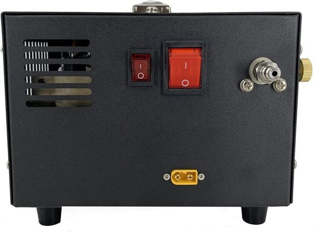 Koogeelife Elektrischer Hochdruck-Luftkompressor mit Barometer, Intelligente Tragbare Luftpumpe für Outdoor, Schwarz - Bild 1