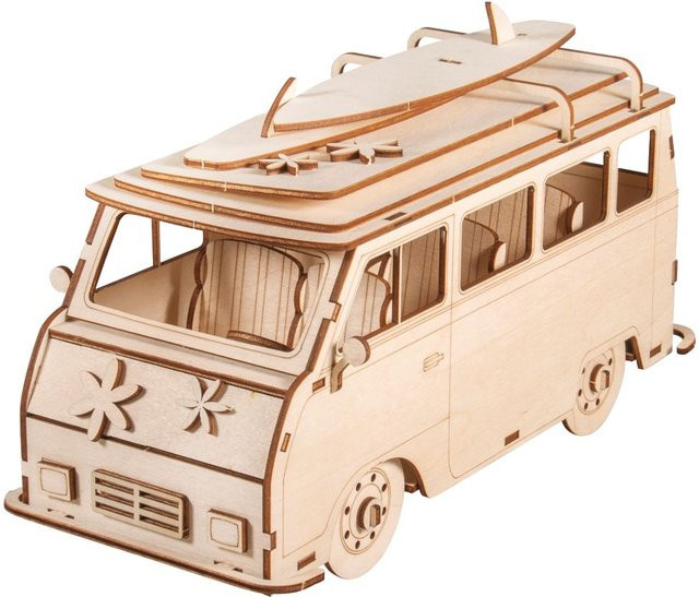 Rayher Holzbausatz Campingbus Beige - Bild 1