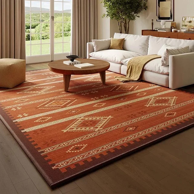 VIKAMA Premium Samt Teppich in Kreisform für Wohnzimmer und Schlafzimmer - Bild 1