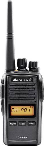 Midland G18 Pro NC Walkie-Talkie PMR446 Funkgerät in Schwarz - Bild 1