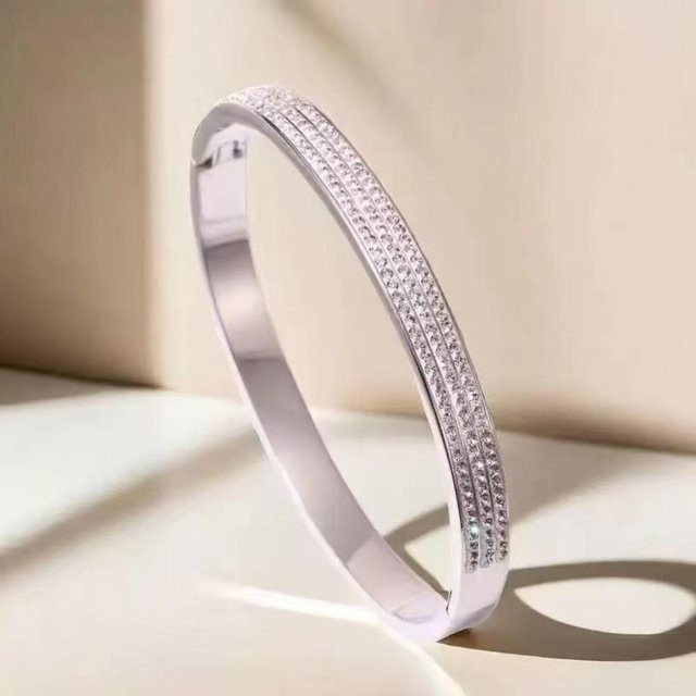 Yupsk Partnerarmband, Titanstahl, Zirkonia, Damen, gray - Bild 1