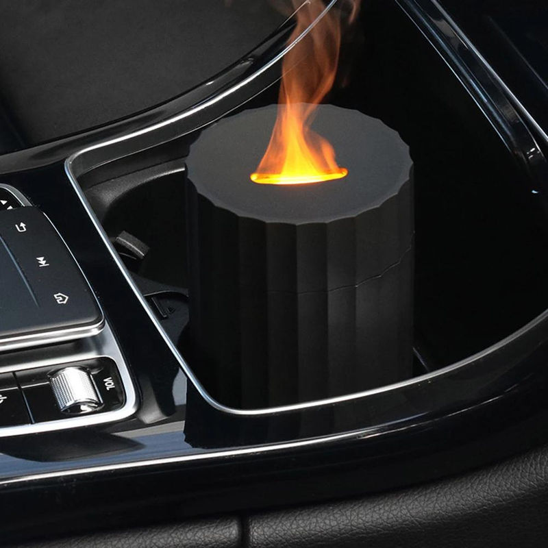 Binchi Keji Travel Simulation Flamme Aromatherapie Luftbefeuchter und Mini Öldiffusor in Schwarz - Bild 2