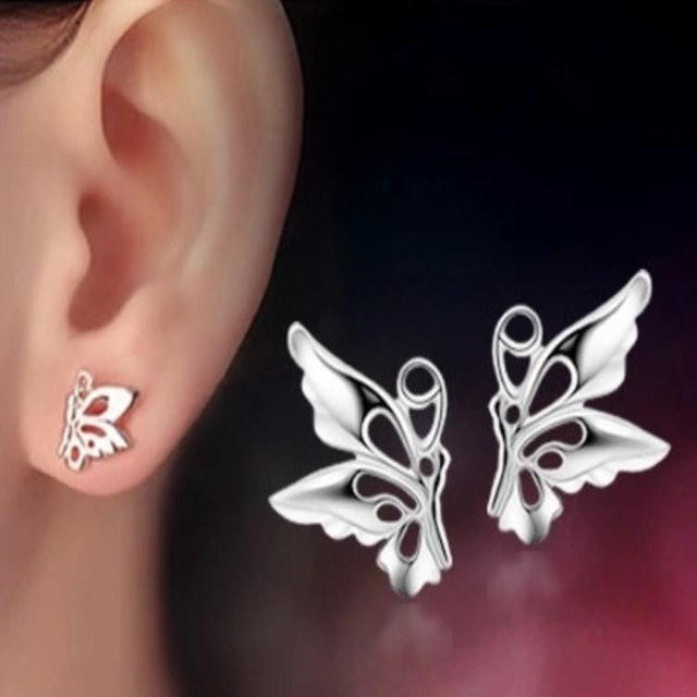 GaGa-Duck Ohrstecker Schmetterling, 925 Sterling Silber, Damen - Bild 1
