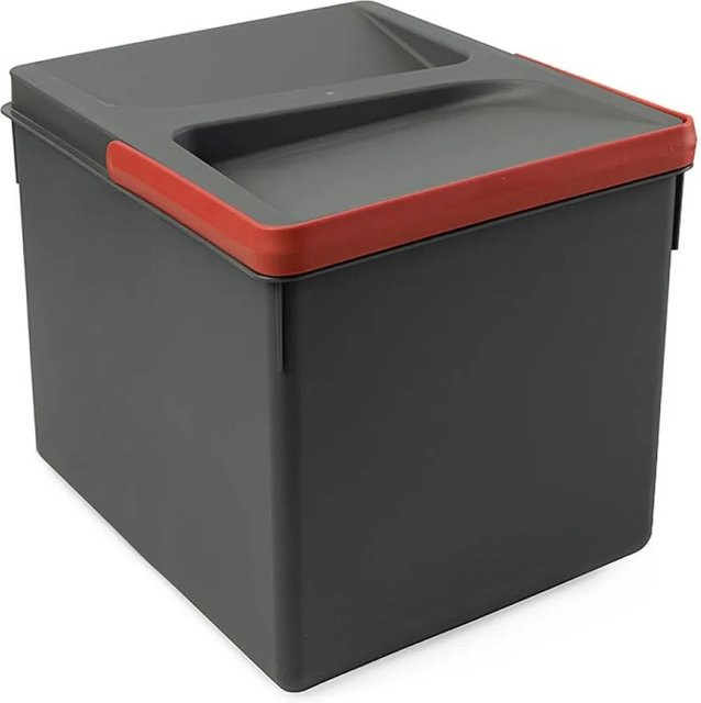 Emuca Basis Recycle Recyclingbehälter für Küchenschubladen mit 3 Fächern, Kunststoff, Anthrazitgrau, Breite: 90 cm - Bild 1