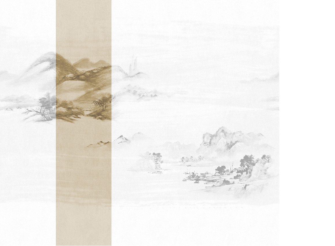 Jannelli & Volpi Mural Kawa Sepia Panel 2 Wandgestaltung in Braun und Beige mit orientalischem und abstraktem Design aus Vinyl - Bild 1
