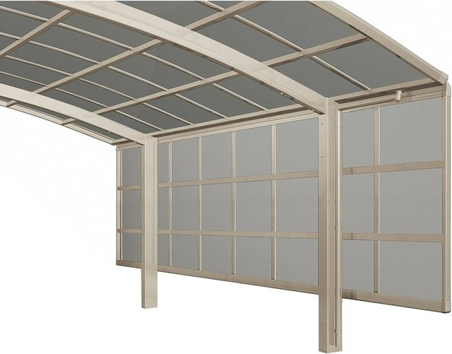 Ximax Carport Seitenwand 3 Module in Edelstahl-Look, B/H: 179,7 x 199,5 cm, silberfarben - Bild 1