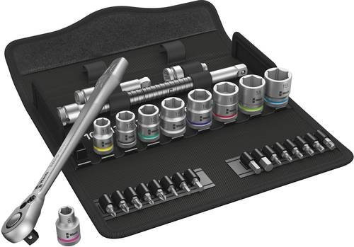 Wera Zyklop Metal 8100 SB 8 Steckschlüsselsatz, 29-teilig, 3/8 Zoll, metrisch, schwarz-silber - Bild 1