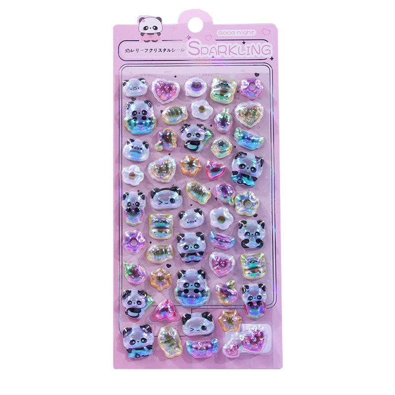 3D Cartoon Relief Laser Aufkleber Lustige Tiere Hase Panda Aufkleber - Bild 2