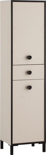 Schildmeyer Hochschrank Edda in Cremebeige und Weiss, B/T/H: 40,3 x 33,0 x 163,3 cm - Bild 1