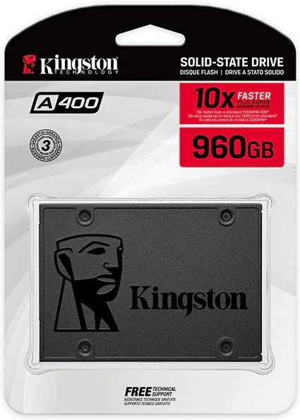 Kingston A400 SSD interne SATA SSD 960 GB 2,5 Zoll Schwarz - Bild 2