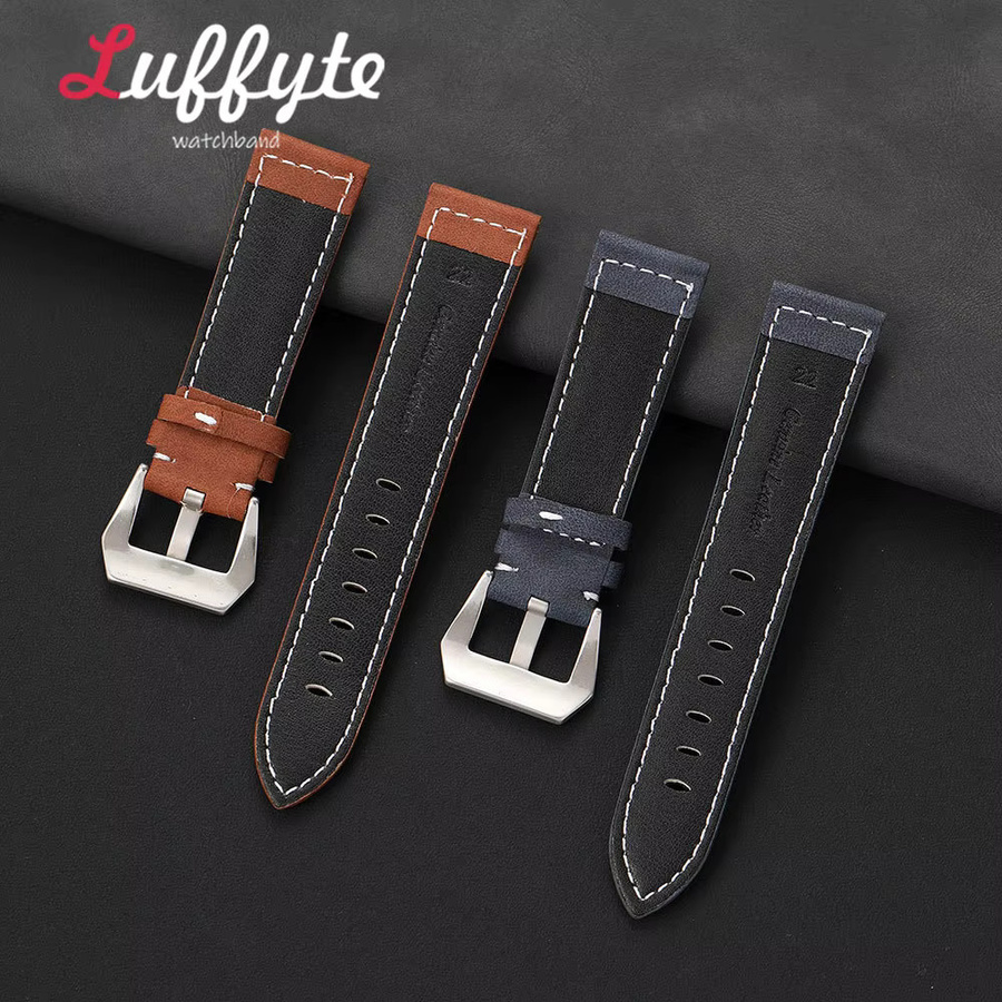 luffyte Uhrenarmband PU-Leder, Vintage, Schwarz, Herren - Bild 2