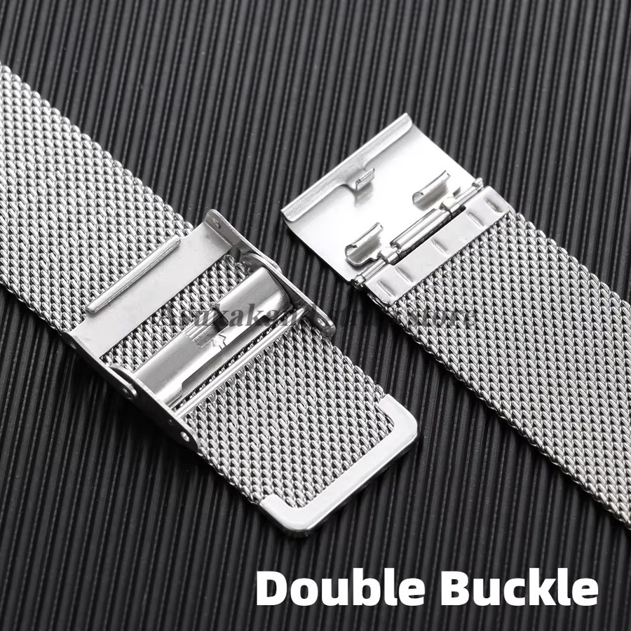 asukaband Uhrenarmband Edelstahl, Mesh Milanese, Silber, Unisex - Bild 4