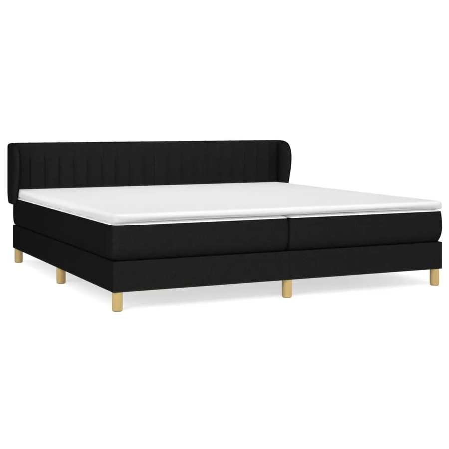 vidaXL Boxspringbett mit Matratze Hybrid-Design in Schwarz, B/T/H: 200 x 200 x 78 cm - Bild 2