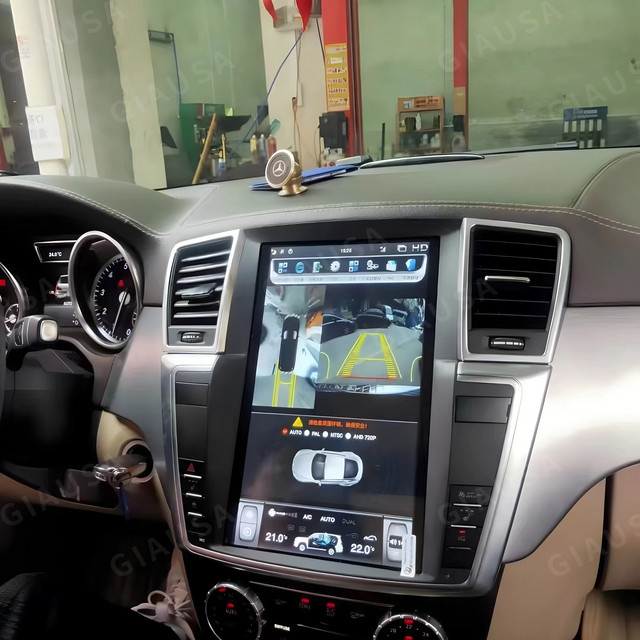 YANFU Android Multimedia-Player mit vertikalem Touchscreen für Mercedes Benz GL ML W166 X166 (2005-2015) inklusive GPS-Navigation und Android Auto in Schwarz - Bild 1
