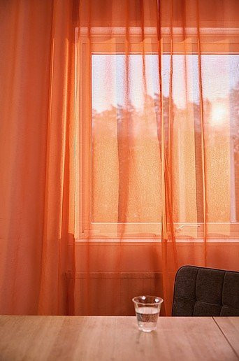 ALBA Voile-Gardine von Jotex, extra breit, Orange, Höhe: 260 cm - Bild 1