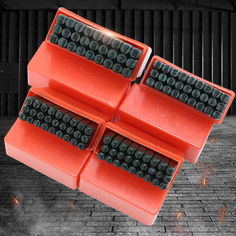Stahlstempel-Set mit englischen Buchstaben für Gravur und Metallstempel, 2–8 mm, Silber - Bild 2