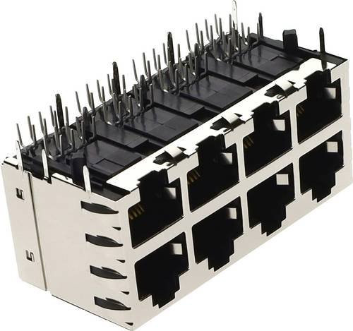 Molex 445200004 CAT5 Ethernet LAN Buchse 8P8C in Schwarz - Bild 1