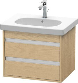 Duravit Waschtischunterschrank Ketho in Ei Nat, Beige, 2 Schubladen, wandhängend, B: 60 cm, T: 45,5 cm, H: 48 cm - Bild 1