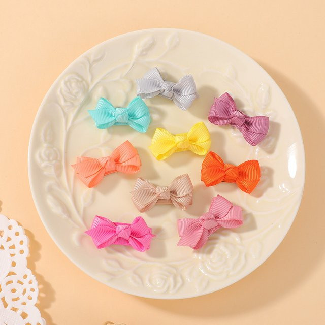 BABY BOWS Mini-Haarspangen mit Ripsband-Schleifen, 20 Stück, Kinder - Bild 1