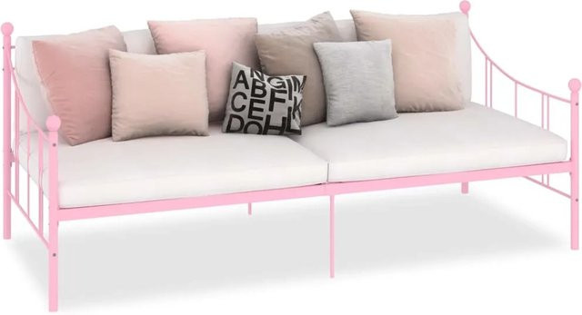 vidaXL Tagesbett-Rahmen aus Metall in Rosa, B/T: 200 x 90 cm - Bild 1